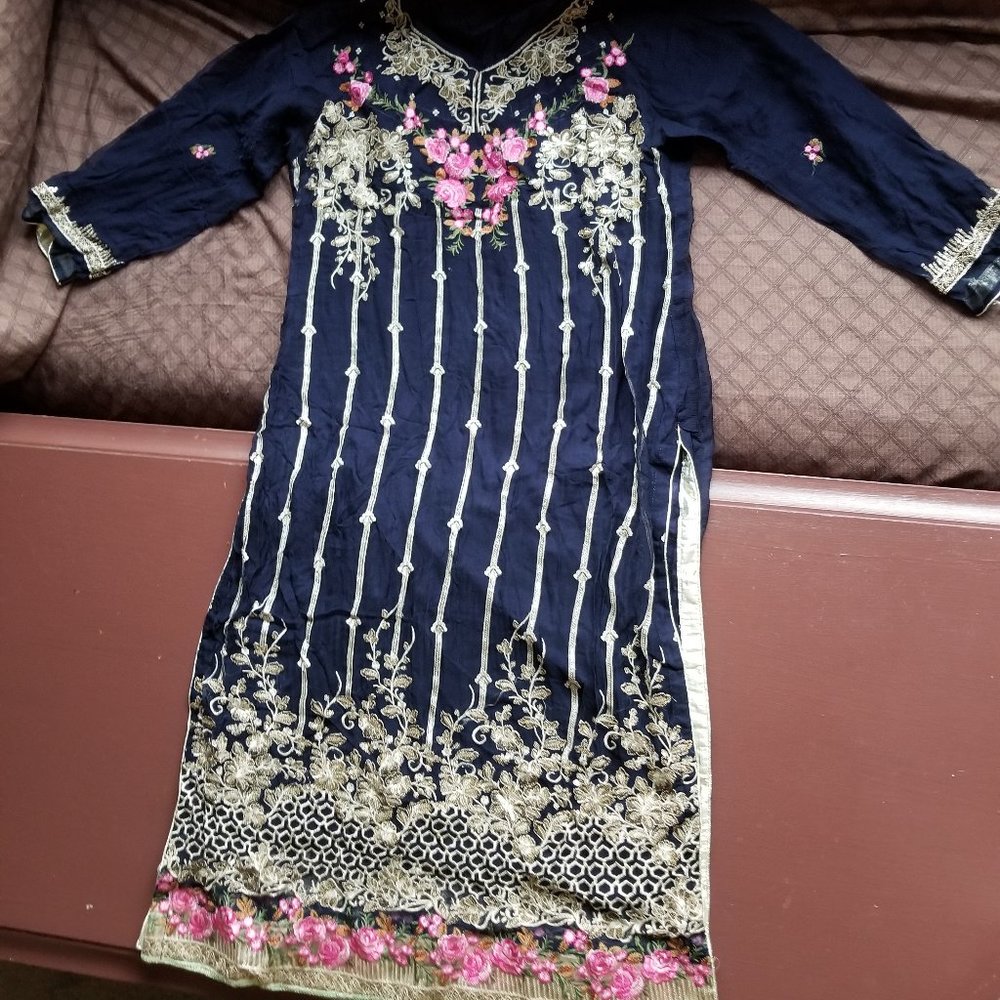 Flowered Embroidery Dress